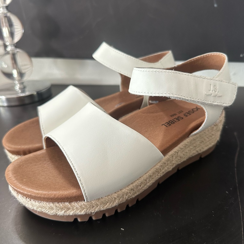 🆕Josef Seibel Miranda Espadrilles Wedges Leather Sandals - Picture 3 of 17